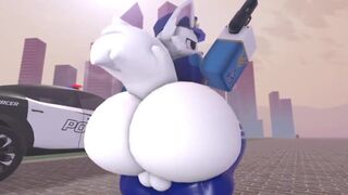 Silly Cat Furry twerking ass on patrol Roblox ( art: Muitetul )