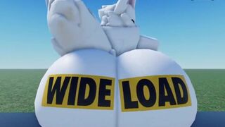 Silly Cat Furry wide load Roblox ( art: Muitetul)