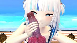 Gura at the beach [Eshu-chan]