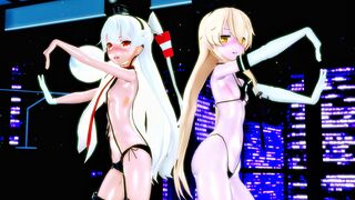 Shimakaze & Amatsukaze - Naughty [MMD R15] Hamselvish