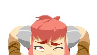 Nimona deepthroating a dick