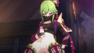 Kuki Shinobu jerks off in public