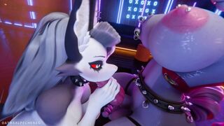 Loona and Roxanne at the club