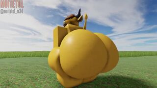 Cow boy Robloxian Twerking add Roblox (art:Muitetul)