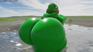Twerking ass Pepe The Frog Roblox (art: Muitetul)