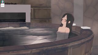 Nanahoshi relaxing in a bath