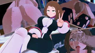 Ochako showing off different Positions