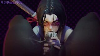 Psylocke Deepthroats King Tchalla (Sound Update)