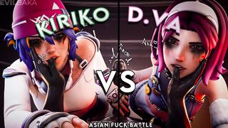 D.Va VS Kiriko | Asian BBC Fuck Battle