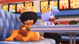 ana fucking a burger