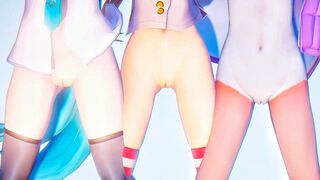 Shimakaze, Ro500 & Miku - Conqueror (panties and pussy only) [MMD R18] EasyKGDA