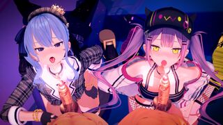 [SEXDance] Hoshimachi Suisei X Tokoyami Towa ([A]ddiction) [Akeake]