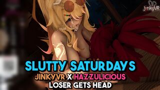 [JinkyVR] "Loser Gets Head" - Slut has CREAMPIE SEX after WINNING