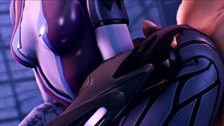 Widowmaker makes Hot Dog (assjob commission)