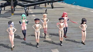Shimakaze & Fleet Girls - Paranoid Mobile Girls [MMD R18] Vraptor130
