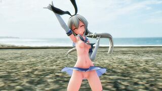 Shimakaze - Deep Blue Town [MMD R18] Iwayen