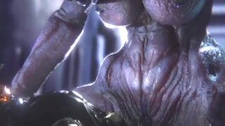 Female Sangheili fucked by a Master Chief