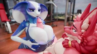 Snek is hungry for post workout cock