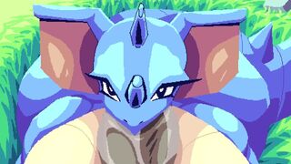 nidoqueen and her trainer