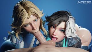 Sue and Luna Blowjob