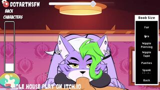 Roxy FNAF Deepthroat Sloppy Blowjob - Hole House Game