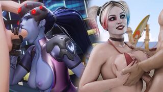 widowmaker and harley quinn sex compilation