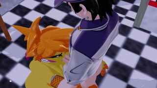 Chica sucks nightguard off [MMD]
