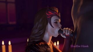 Scarlet Witch's blowjob