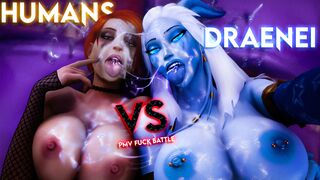 Humans VS Draenei | Warcraft Fuck Battle