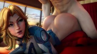 Invisible Woman proneboned on bed [4K] [FPSBlyck]