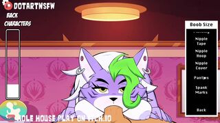 Roxy FNAF Sloppy Deepthroating Dick Cum In Mouth - Hole House Game