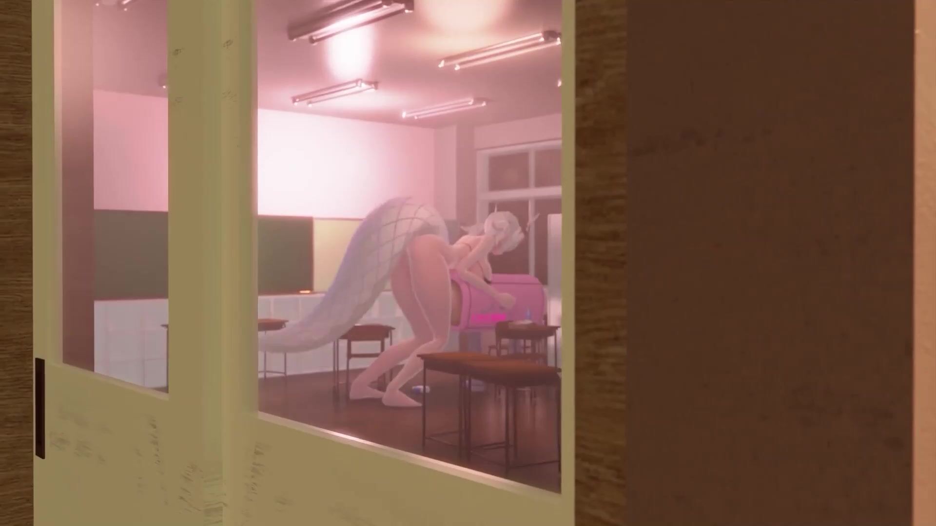 Subtitled Giant Futanari Dragon Girl Using An Onahole Famu