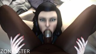 Elizabeth proving why she's the Bioshock Throat G.O.A.T. (black+alt) [Zonkyster]