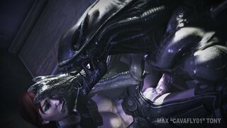 Xenomorphe piledrive FemShepard [Cavafly01]