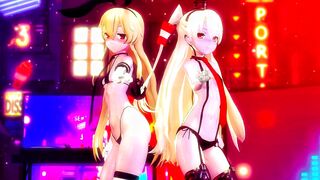 Shimakaze & Amatsukaze - Sugar Free [MMD R15] Hamselvish