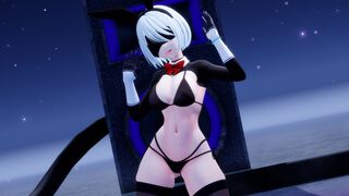 【R-18 MMD】 IA GLOWB - INTERGALACTIA - 2B
