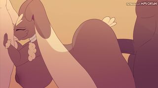 [4K] Lopunny Double Penetration (Cute Voice) [Hmiokun]