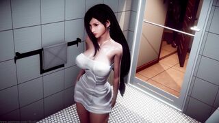 Bathroom Ambush F**k the shit out of Tifa! - [RealGoodStuff Production]