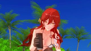 Himeko Onahole Handjob