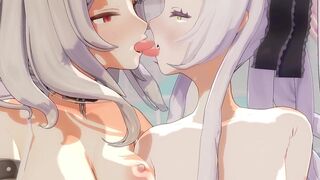 Shion-Chan and Sakamata, Who Are Making Love While Kissing Each Other Endlessly V2