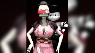 Nezuko becomes part of the disappearing act