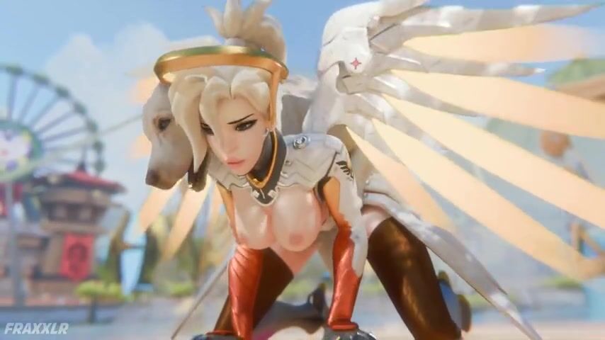 Mercy Bends Over For Her Dog
