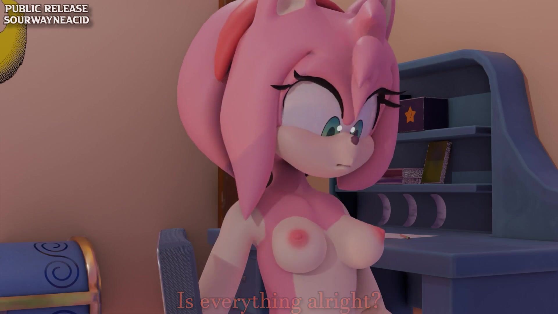 Hedgehog Secret (Futa Amy Rose x Lanolin)