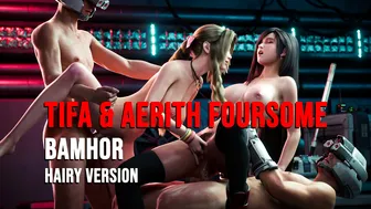 Tifa & Aerith Foursome [Bamhor] [Hairy]
