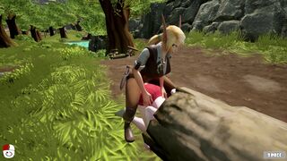 Stuck Female Elf and Futa Elf