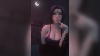 Raven deepthroat
