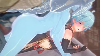 Futanari Shenhe talisman spirit and Chongyun 4K/60FPS [Doutei Chinpoo]