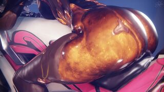 Ember Heirloom riding Atomicycle - Warframe