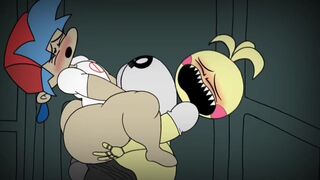 Toy Chica's outdoor toilet sex with Boyfriend (Robin2024)