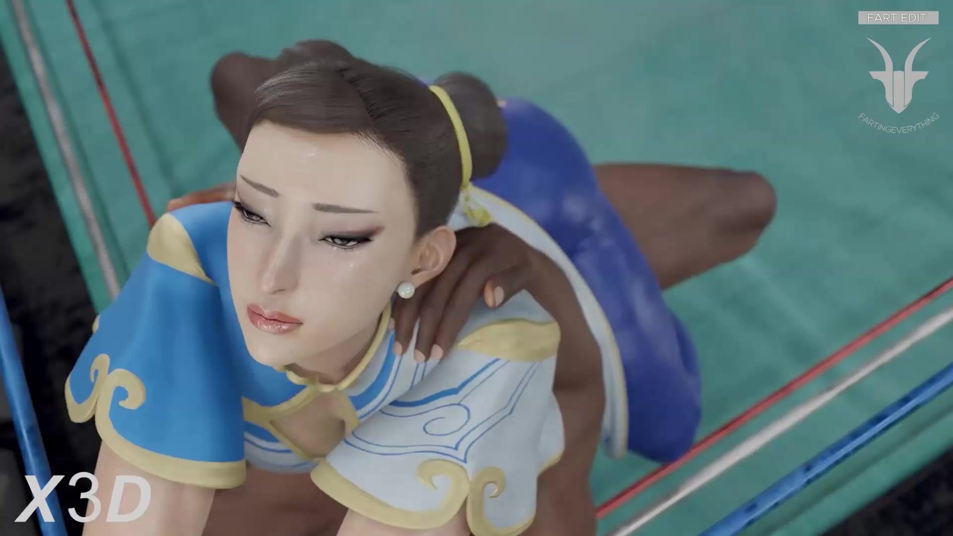 Fart Warning Chun Li Black Clothes Top View